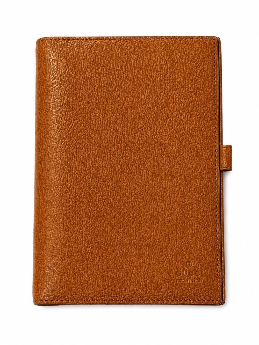 Vintage Gucci Agenda Planner A7 Brown Leather 6-Ring Made in Italy